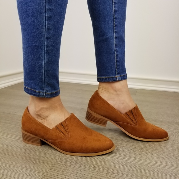 Hipster faux suede oxford slip on loafer - Picture 4 of 8